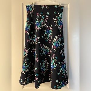 Edyn Clothing Co Navy Floral Skirt, Size M